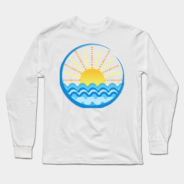 SUN,You are my sunshine,sunlight, sunshine, sunbeam,blue sea Long Sleeve T-Shirt by zzzozzo